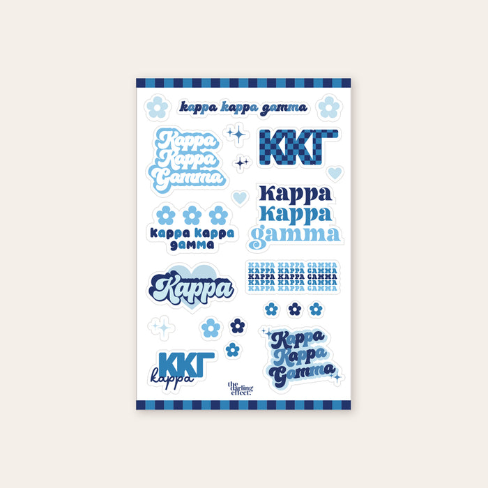 Flower Sticker Sheet- Kappa Kappa Gamma