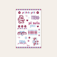 Flower Sticker Sheet- Pi Beta Phi