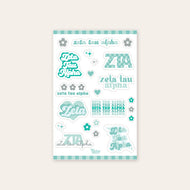Flower Sticker Sheet- Zeta Tau Alpha