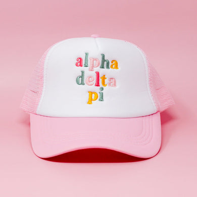 Pink Trucker Hat- Alpha Delta Pi