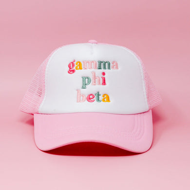 Pink Trucker Hat- Gamma Phi Beta