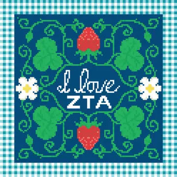 Sorority Needlepoint Pillow *Pre-Order*Zeta Tau Alpha