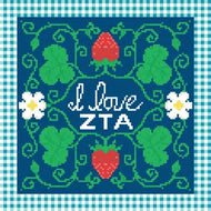 Sorority Needlepoint Pillow *Pre-Order*Zeta Tau Alpha