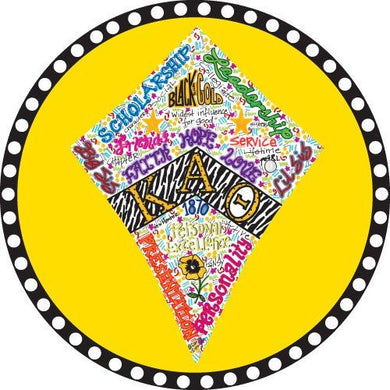 Dana's Designs Round Magnet - Kappa Alpha Theta