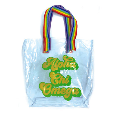 Retro Vinyl Tote - Alpha Chi Omega