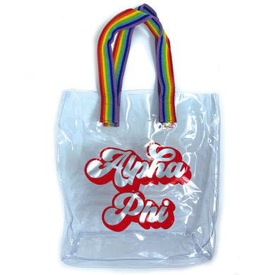 Retro Vinyl Tote - Alpha Phi