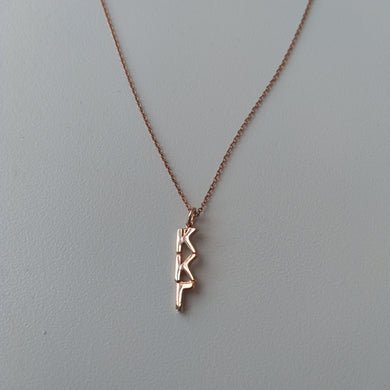 Rose Gold Drop Necklace - Kappa Kappa Gamma