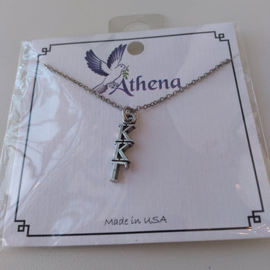 Sterling Drop Letter Necklace - Kappa Kappa Gamma