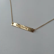 Gold Dipped Words Bar Necklace - Sigma Kappa