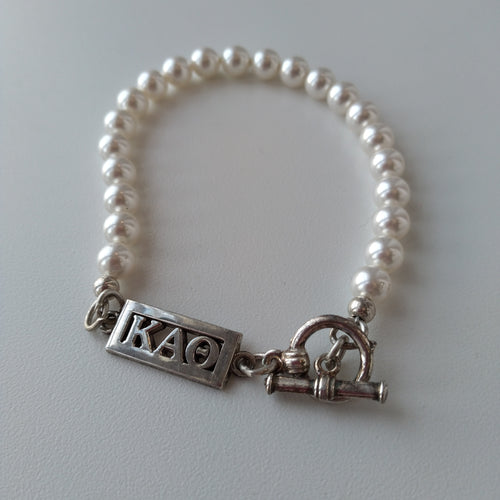 Pearl Bar Bracelet - Kappa Alpha Theta
