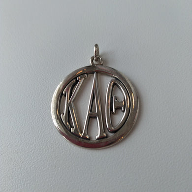 Lg Circle Monogram Pendant - Kappa Alpha Theta