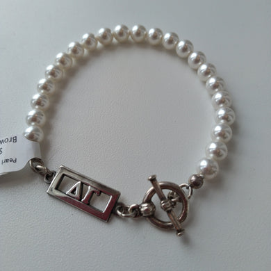 Pearl Bar Bracelet - Delta Gamma