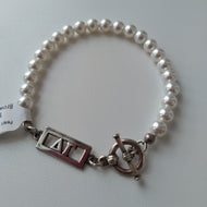 Pearl Bar Bracelet - Delta Gamma