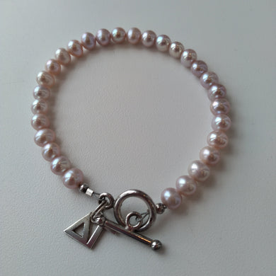 Pink Pearl Bracelet - Delta Gamma