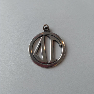 Lg Circle Monogram Pendant - Delta Gamma