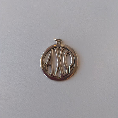 Lg Circle Monogram Pendant - Alpha Chi Omega