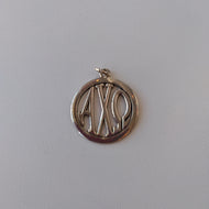 Lg Circle Monogram Pendant - Alpha Chi Omega