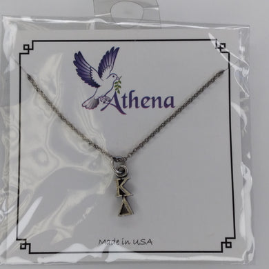 Sterling Drop Letter Necklace - Kappa Delta