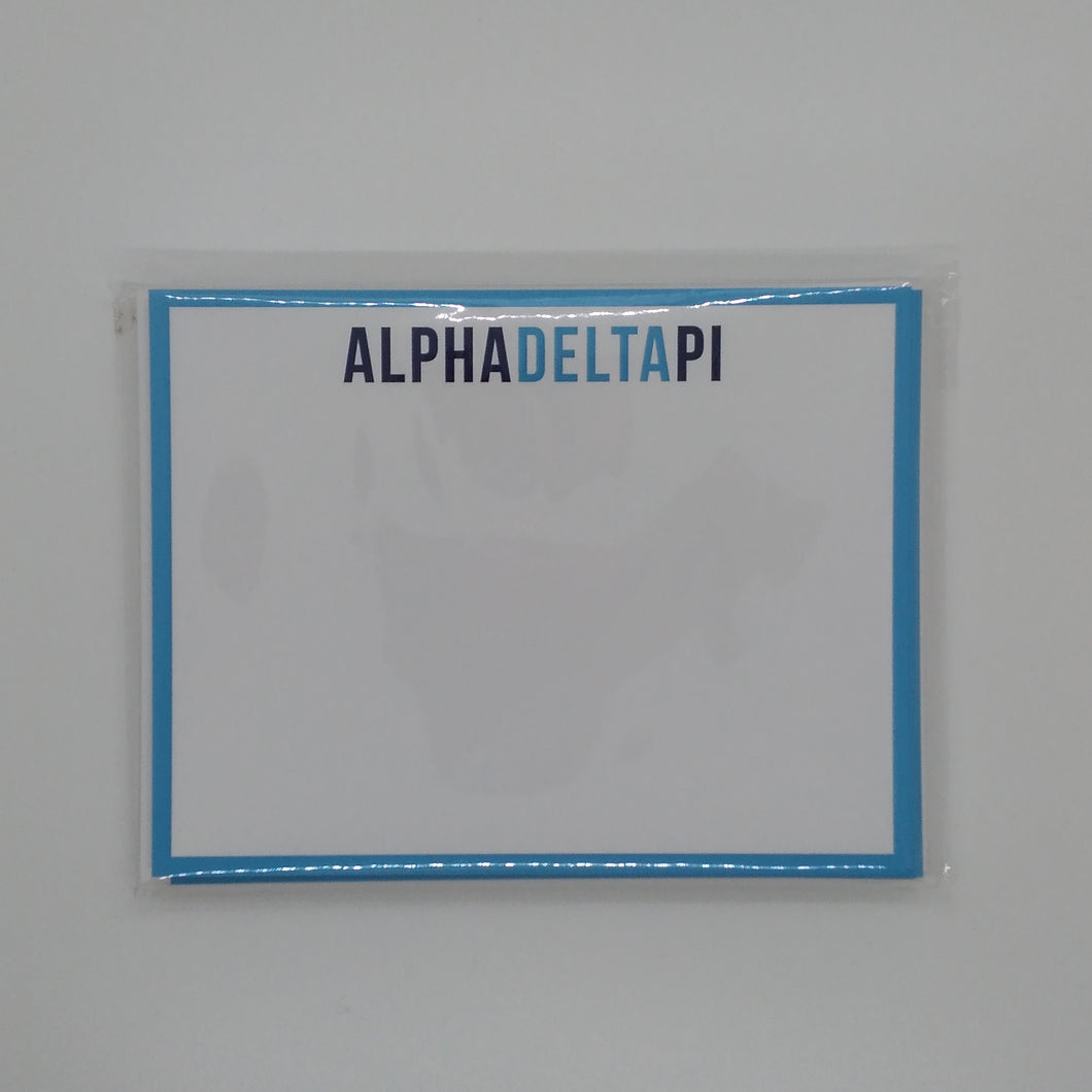Alpha Delta Pi Notecards 10 count/envelopes