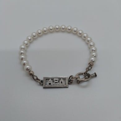 Pearl Bar Bracelet - Alpha Xi Delta