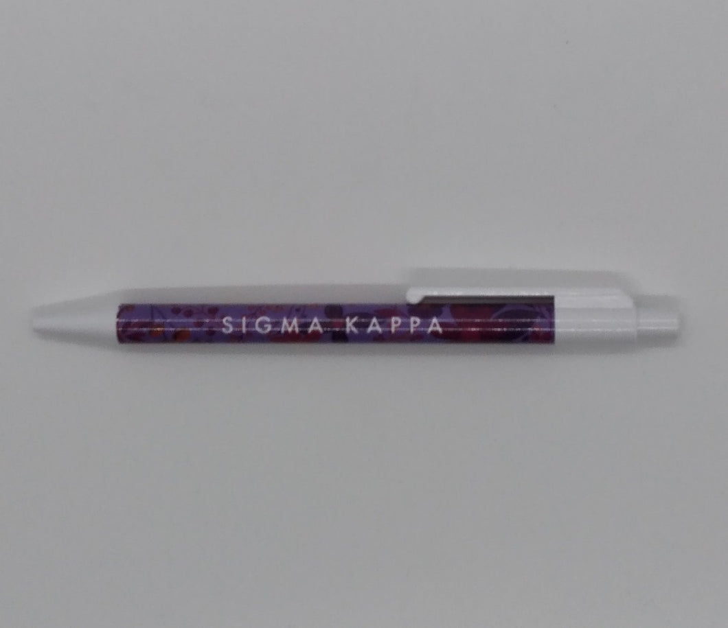 Floral Sorority Pen - Sigma Kappa