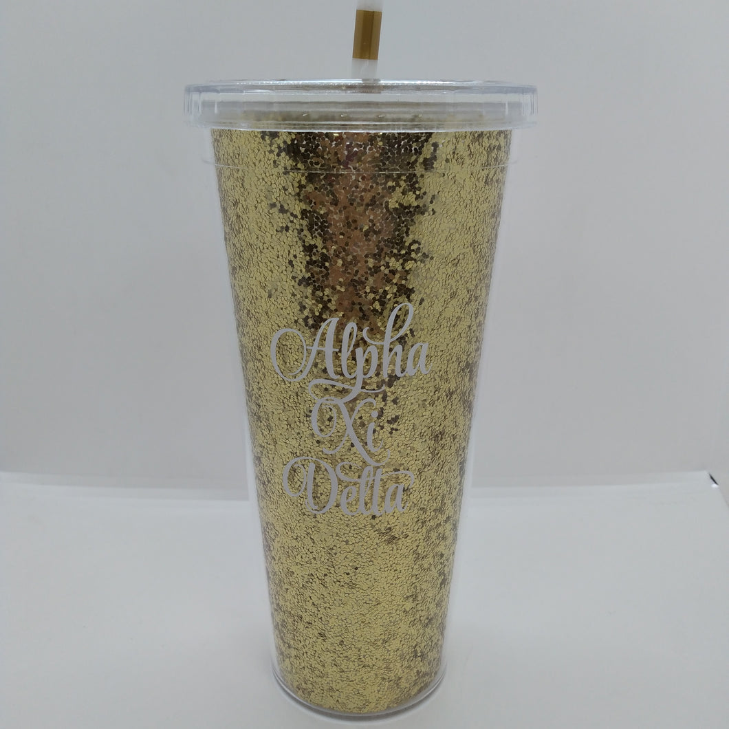 Glitter Tumbler - Alpha Xi Delta