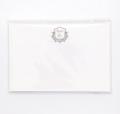 Crest Motif Flat Cards - Alpha Phi