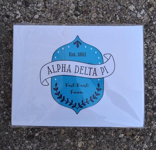 Alpha Delta Pi Crest Notecards 10 count