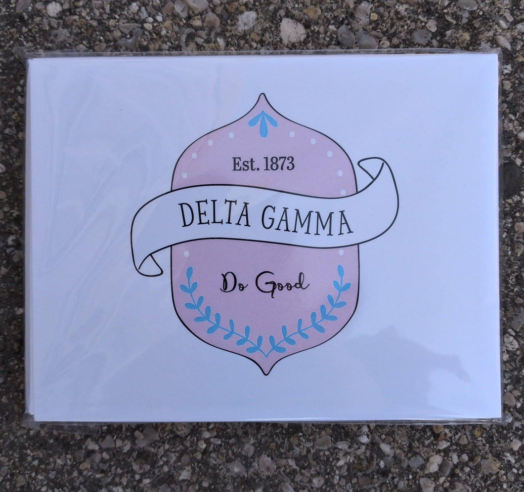 Delta Gamma Crest Notecards 10 count