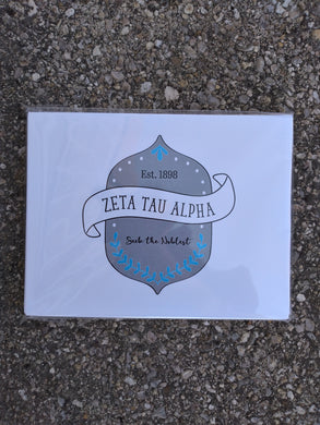 Zeta Tau Alpha Crest Notecards 10 count