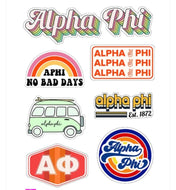 Retro Sticker Sheet - Alpha Phi