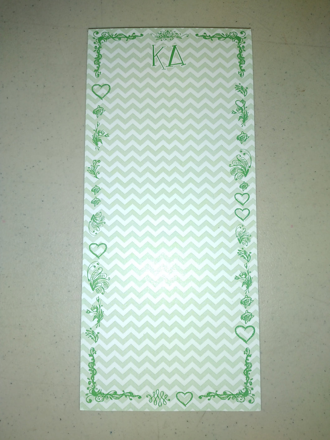 Chevron Long Notepad- Kappa Delta