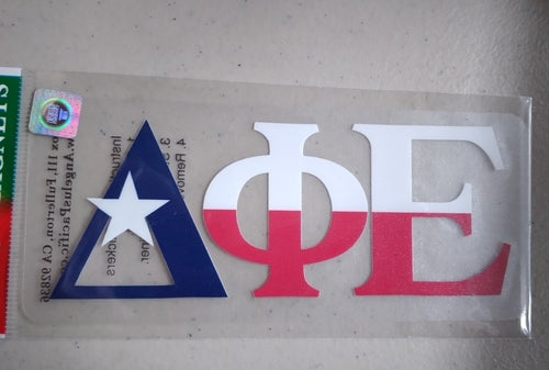 Delta Phi Epsilon- Texas Flag Decal