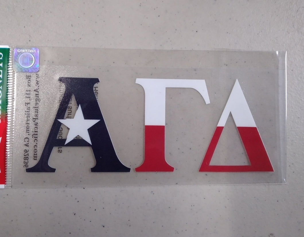 Alpha Gamma Delta - Texas Flag Decal