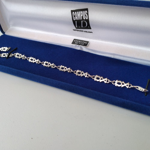 Silver Link Bracelet - Chi Omega