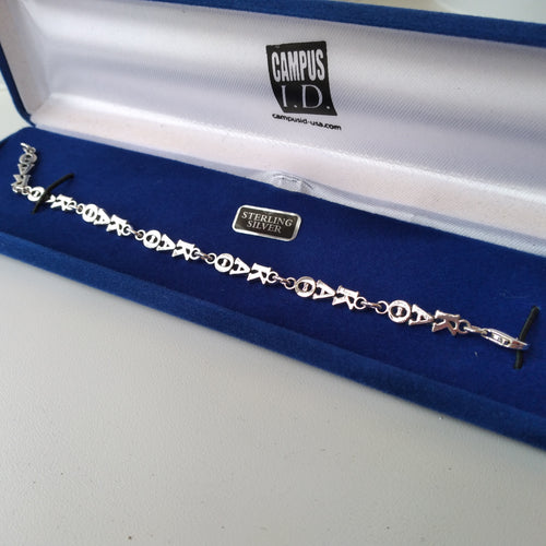 Silver Link Bracelet - Kappa Alpha Theta