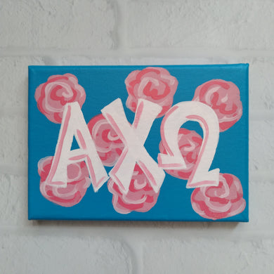 Preppy Rose Canvas - Alpha Chi Omega