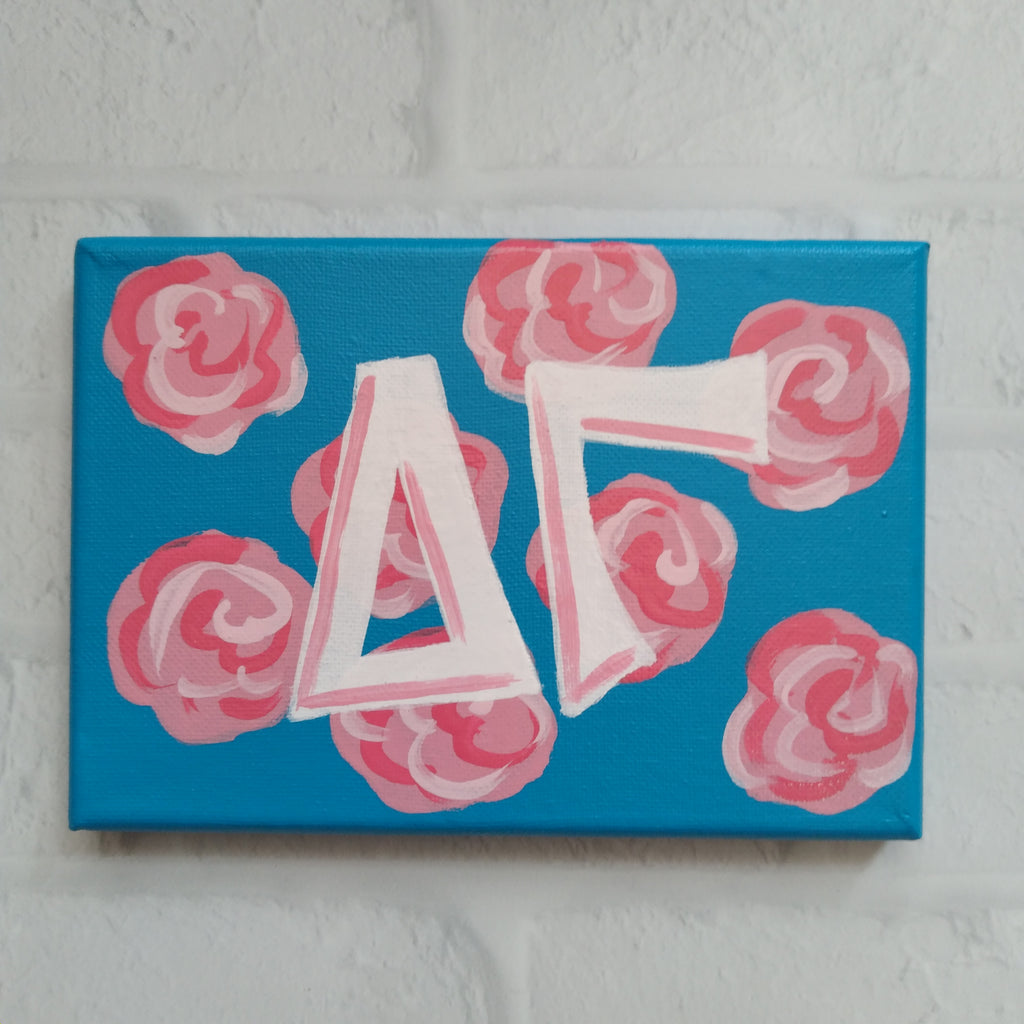 Preppy Rose Canvas - Delta Gamma – Brown Bag Etc