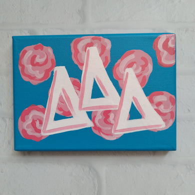 Preppy Rose Canvas - Delta Delta Delta