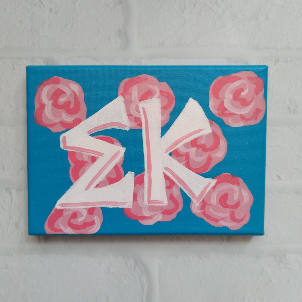 Preppy Rose Canvas - Sigma Kappa