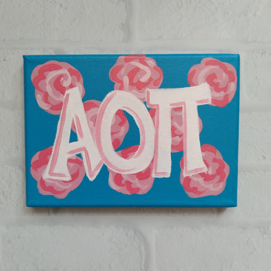Preppy Rose Canvas - Alpha Omicron Pi