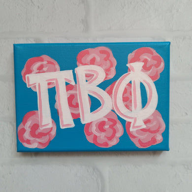 Preppy Rose Canvas - Pi Beta Phi