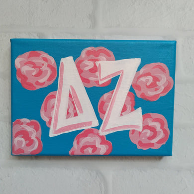 Preppy Rose Canvas - Delta Zeta