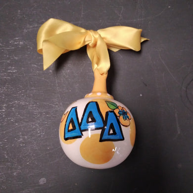 Hand Painted Ornament - Delta Delta Delta