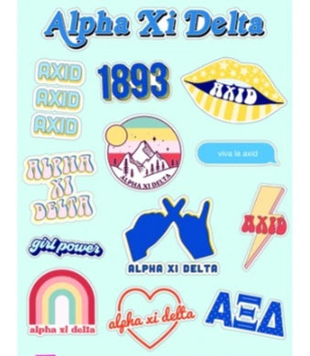 Girl Power Stickers - Alpha Xi Delta