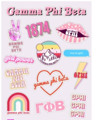 Girl Power Stickers - Gamma Phi Beta