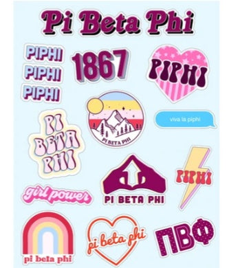 Girl Power Stickers - Pi Beta Phi