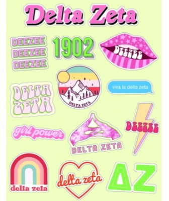 Girl Power Stickers - Delta Zeta