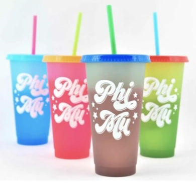 Color Changing Cup Set - Phi Mu