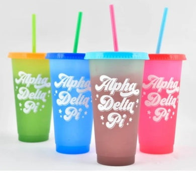 Color Changing Cup Set - Alpha Delta Pi